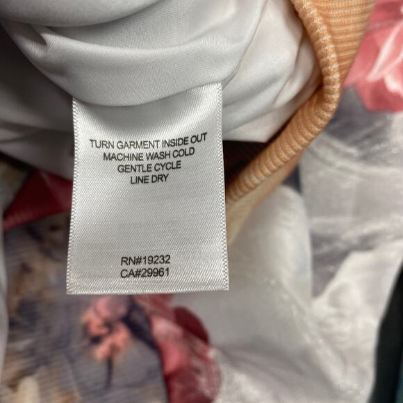 Alfred Dunner Jacket Womens 10 Petite Pink Blue Floral Zip Shiny Lightweight - Picture 9 of 10